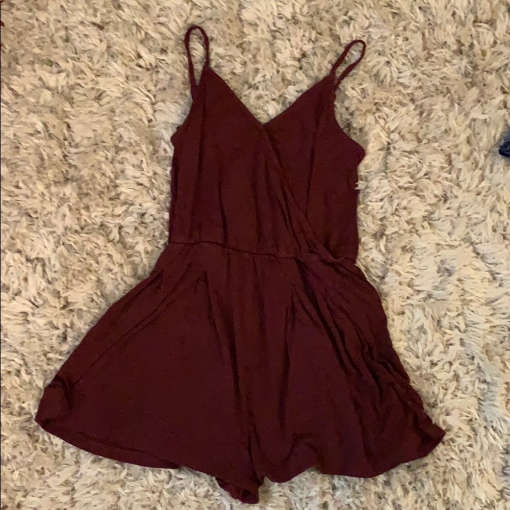 Soft burgundy romper